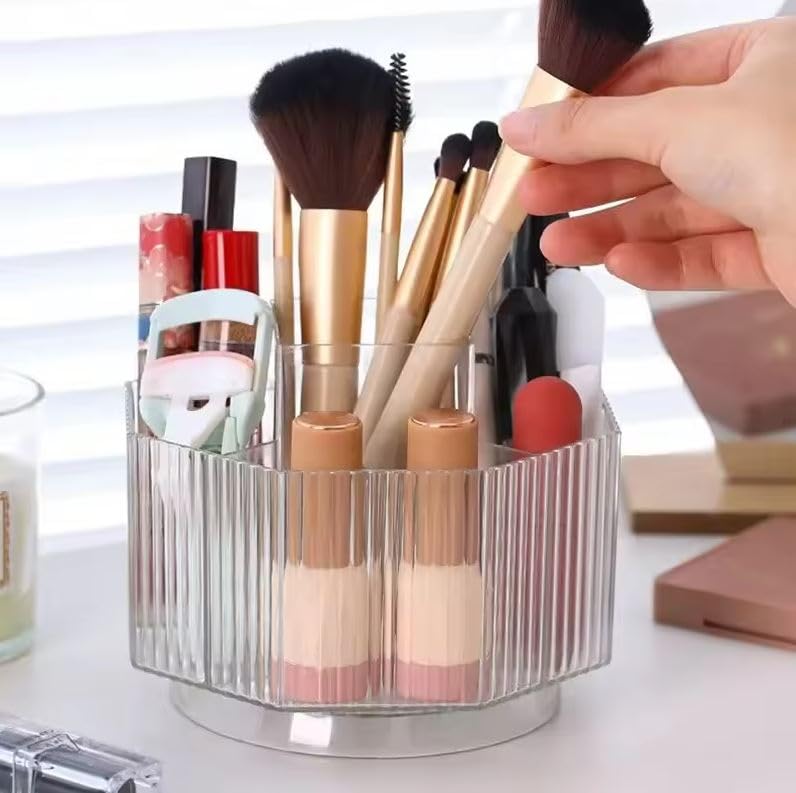 Crobat Desktop 360 degree Rotating Cosmetic Storage Box Makeup Holder for Vanity Bathroom - Image 3