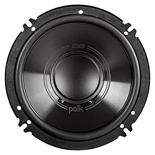 Polk Audio DB6502 DB Series Car Marine Speaker 65 2Way Component Speaker System 4Ohm Impedance 3523kHz Frequency Response Polypropylene Woofer Cone and Separate Silk Dome Tweeter - Image 1