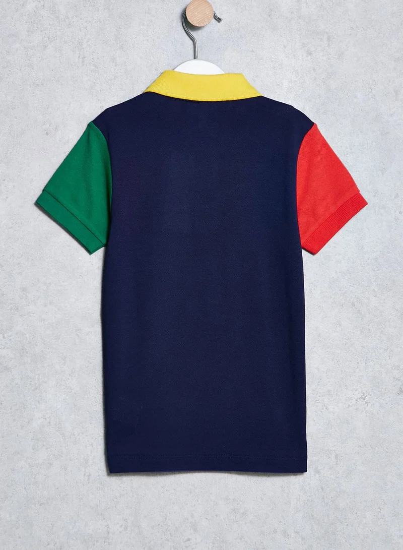 LACOSTE Kids Multi-Color Polo