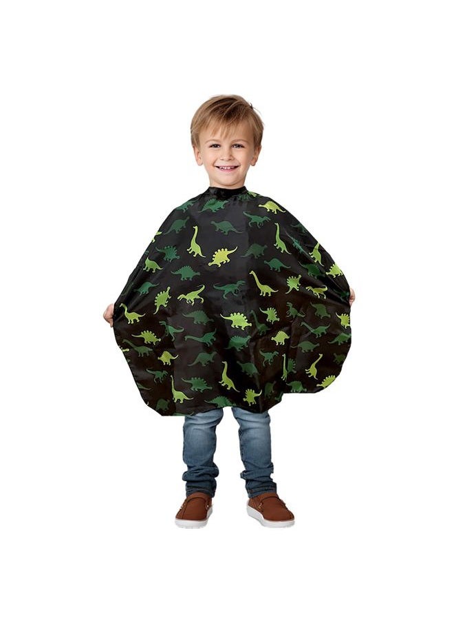 Plum Hill Kids Barber Cape For Boys Hair Cutting at Home, Salon or Barber Shop, Kids Hair Cutting Cape for Boys and Toddlers, Adjustable Neck with Plastic Snaps, Dinosaur  - Image 1