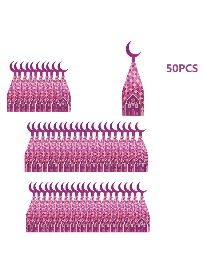 50 Pieces Candy Packaging Cardboard Box For Eid Mubark Ramadan Kareem Party Souvenir - Image 1