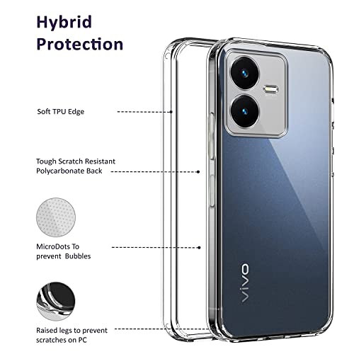 Jkobi Back Cover Case for VIVO Y22 | VIVO Y22s (Silicone Crystal Clear | Pure Camera Protection | Soft and Flexible for Charger and Headphone sockets | Shockproof Bumpers | Transparent) - Image 5