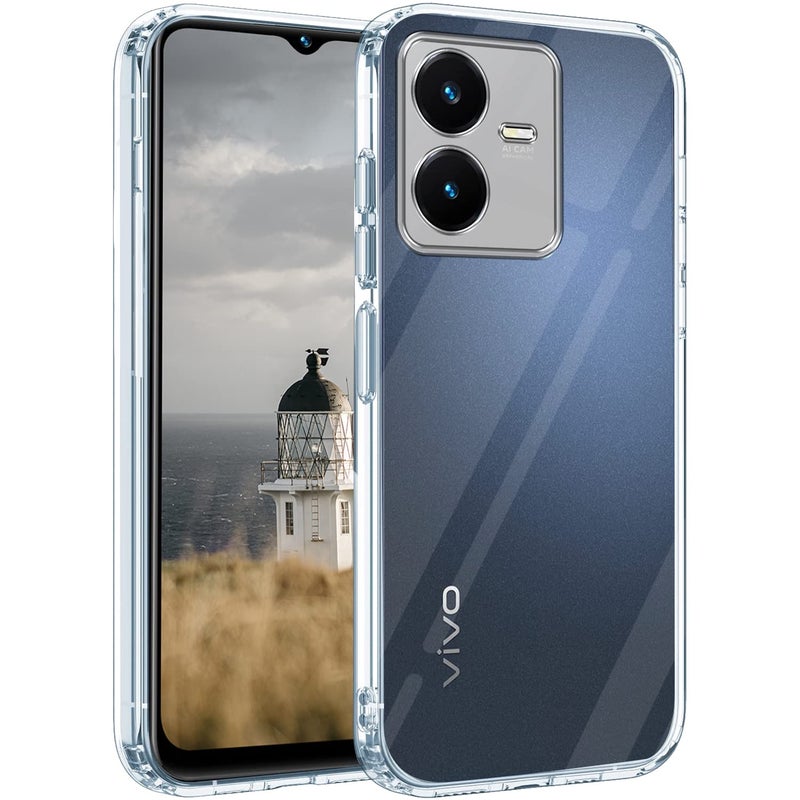Jkobi Back Cover Case for VIVO Y22 | VIVO Y22s (Silicone Crystal Clear | Pure Camera Protection | Soft and Flexible for Charger and Headphone sockets | Shockproof Bumpers | Transparent) - Image 4