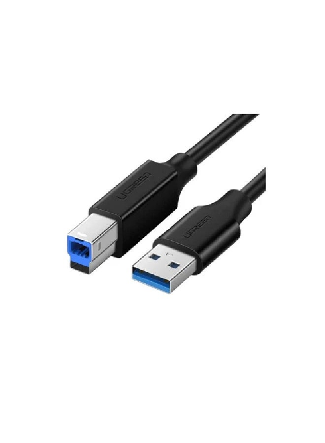 يو جرين كابل طباعة US210 بطول 1 متر USB 3.0 AM إلى BM – أسود - Image 1