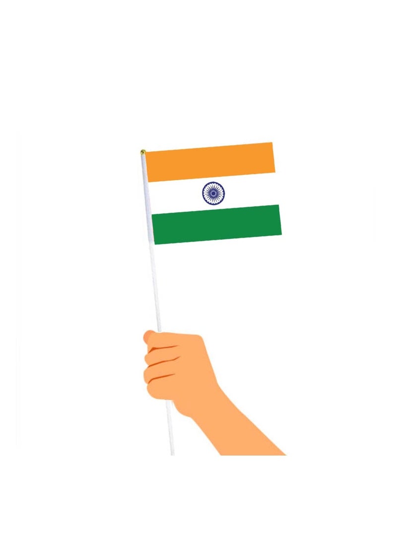 مجموعة مشجعي رياضة الكريكيت الهندية - عبوة مكونة من 3 قطع - قبعة مطرزة وحقيبة برباط وعلم يدوي - مثالية للمباريات والمناسبات والاستخدام اليومي - مثالية لعشاق الرياضة - Image 5