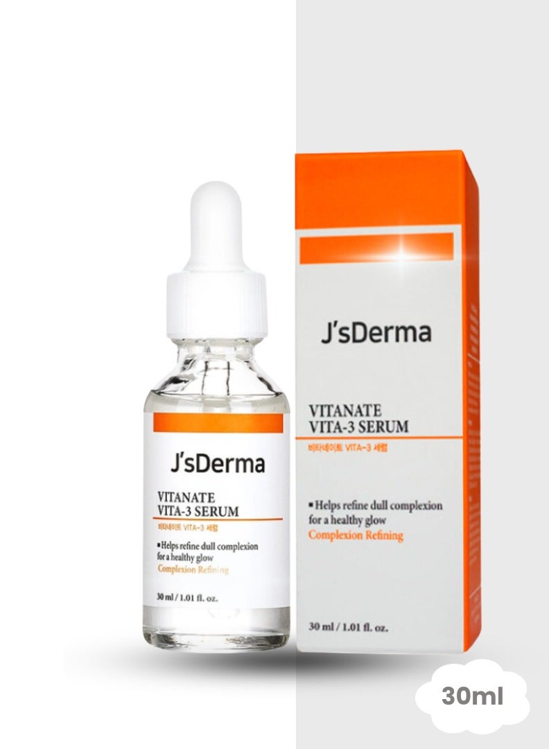 J'sDerma 5% Niacinamide and Hyaluronic acid Face Serum for Skin Brightening Vitanate VITA-3 Serum 15ml - Image 1