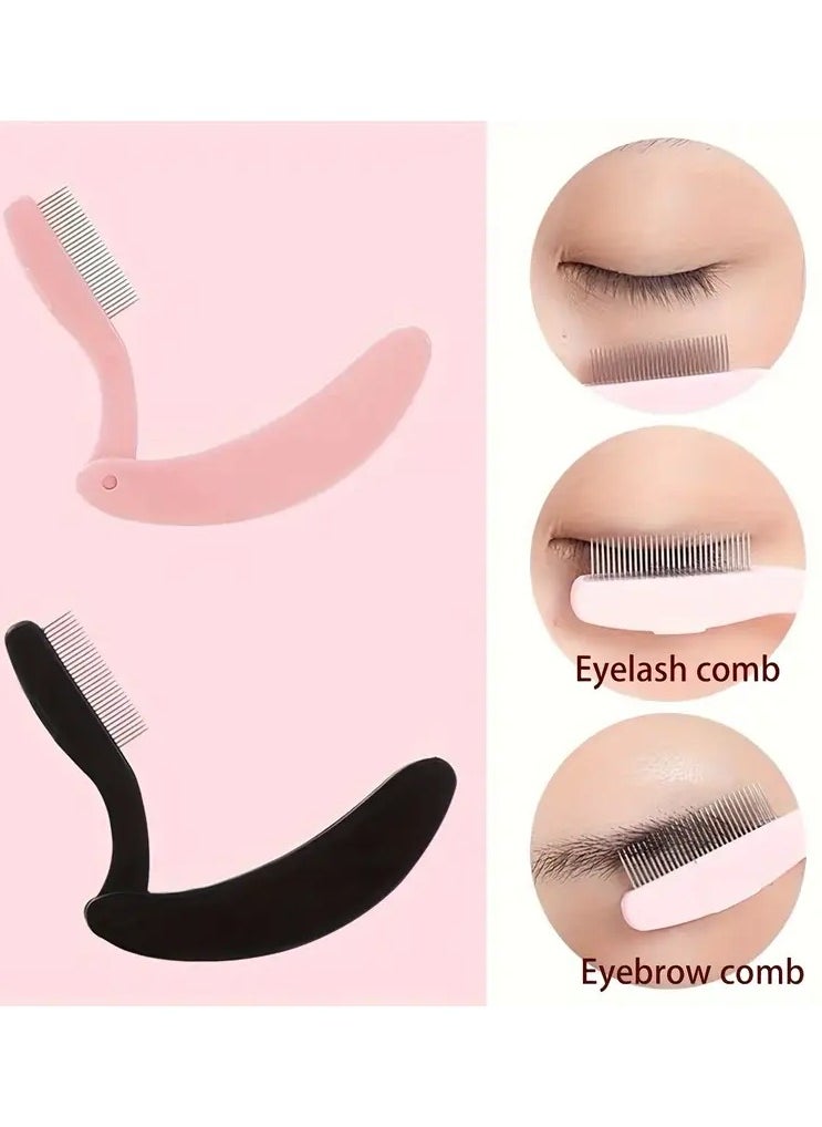 Rozino Stainless Steel Folding Eyelash & Eyebrow Separator - Professional Makeup Applicator Brush for Flawless Definition - Durable, Portable, and Effortless Makeup Tool  - Image 5