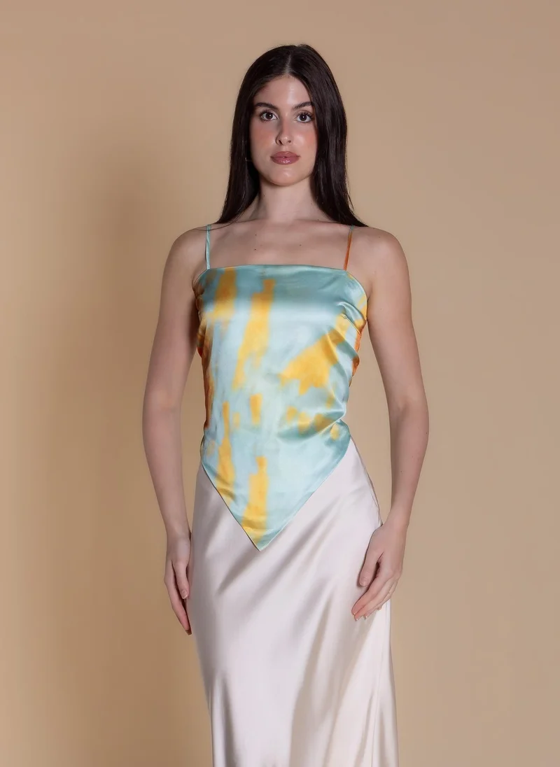 شايبس ABSTRACT PRINT SCARF TOP