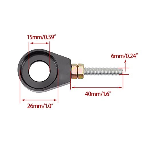 WOOSTAR 15mm Motorcycle Chain Adjuster Tensioner Replacement for 110cc 125cc Lifan YX SSR Coolster SDG Thumpstar Chinese Dirt Pit Bike Blue - Image 2