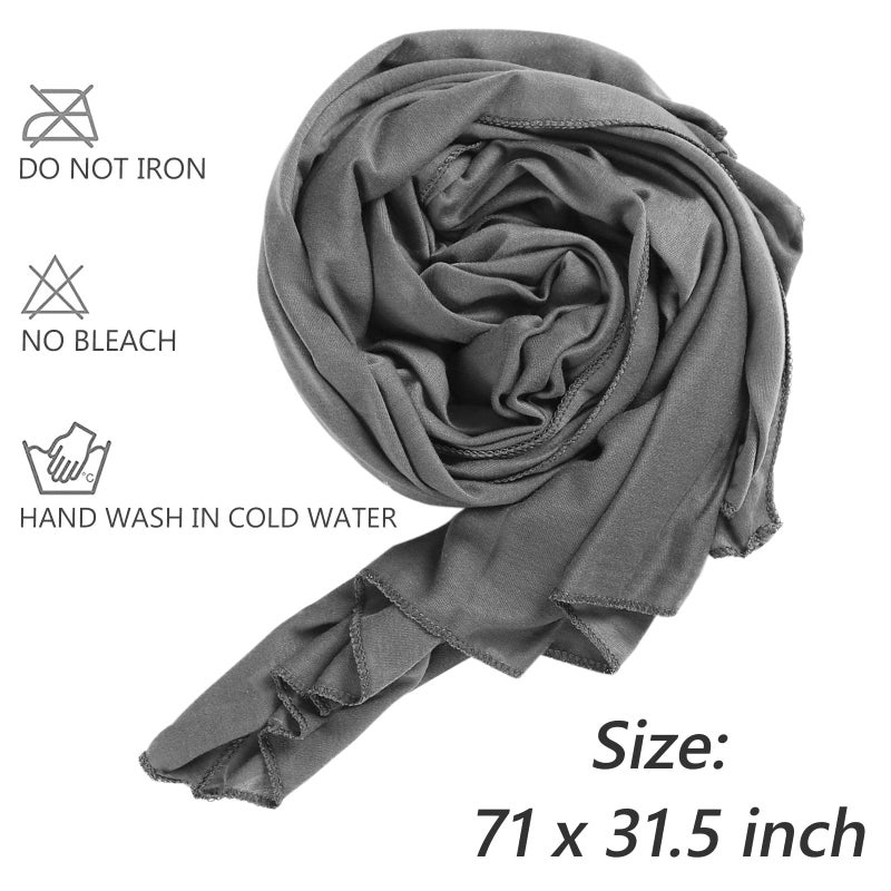 Xtrend 12 Pieces Stretch Head Wrap Jersey Turban Solid Color Bohemian Dye Headwraps African Fashion Headwear Headband Extra Long Hair Scarf Soft Breathable Turban Tie for Women 12 Colors - Image 3