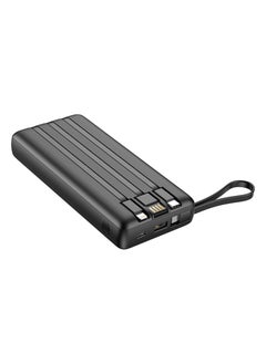 Portable Power Bank 20000mAh built-in cables, QI Fast Charge Slim Power Bank 20000mAh, Digital Display Power Bank 20000mAh for Iphone,Samsung and etc