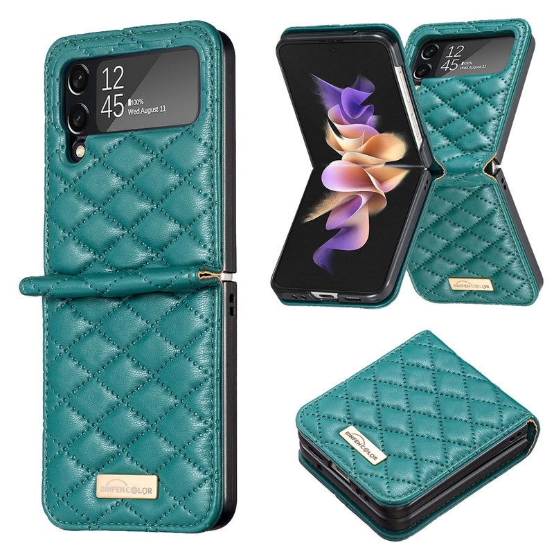Cover Protective , for Samsung Galaxy Z Flip 7 , PU , Green , for Indoor Use - Image 1