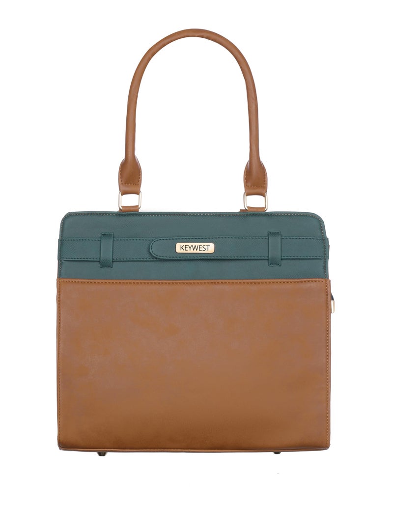 Keywest Women's Giant Satchel Tote Handbag for Women | Ladies purse | Stylish Shoulder Bag | Gift For Woman | Tan - Image 2