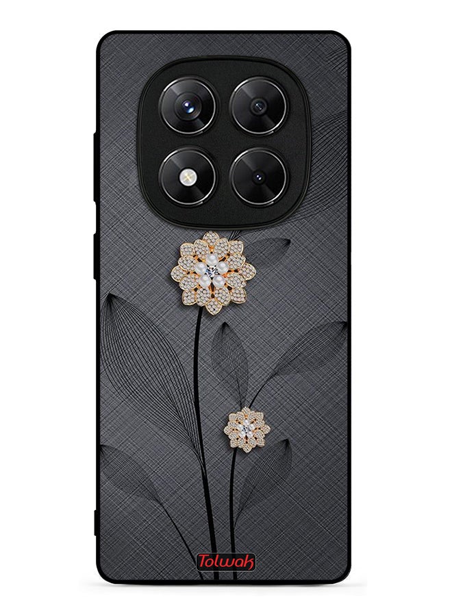 Tolwak غطاء حماية لهاتف Xiaomi Redmi Note 15 Pro 5G مزخرف بفن زهور الماس - Image 1