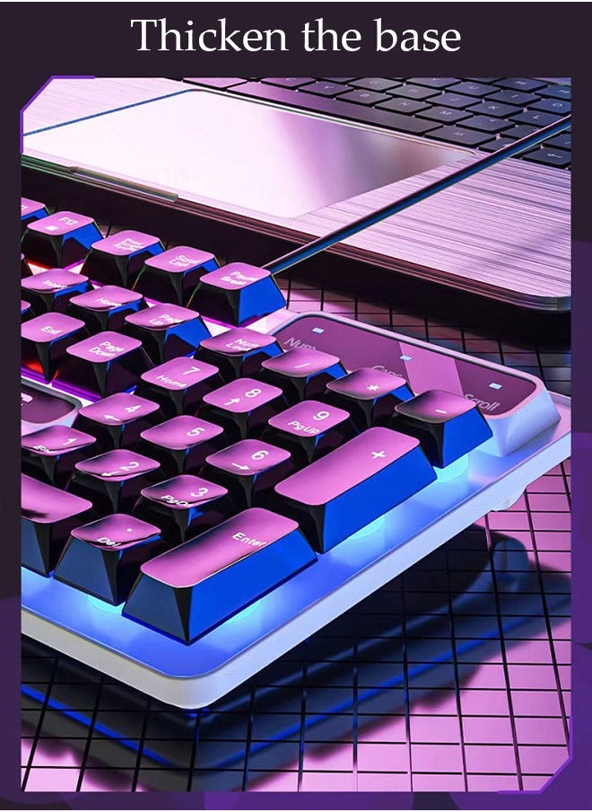 DUNISO Mechanical gaming keyboard, 100 key wired keyboard with blue switch and RGB backlight, suitable for iOS, Android, and Windows  - Image 3