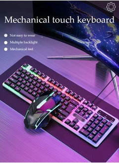 DUNISO Mechanical gaming keyboard, Baytion 100 key wired keyboard with blue switch and RGB backlight, suitable for iOS, Android, and Windows  - Image 2