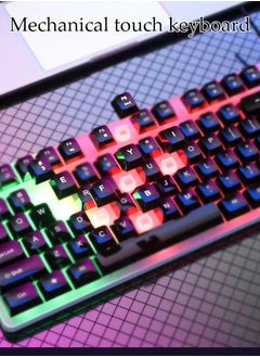 DUNISO Mechanical gaming keyboard, Baytion 100 key wired keyboard with blue switch and RGB backlight, suitable for iOS, Android, and Windows  - Image 5