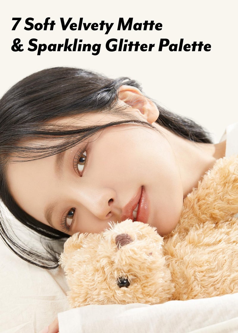 I'M MEME Eye Palette - Wonder Soft Layer 02 My Bunny | 7 Shades Eyeshadow for Women, Portable Size, Versatile, Blendable, Neutral Colors Makeup, Shimmer, Glitter, Sparkling, 0.23 Oz - Image 4