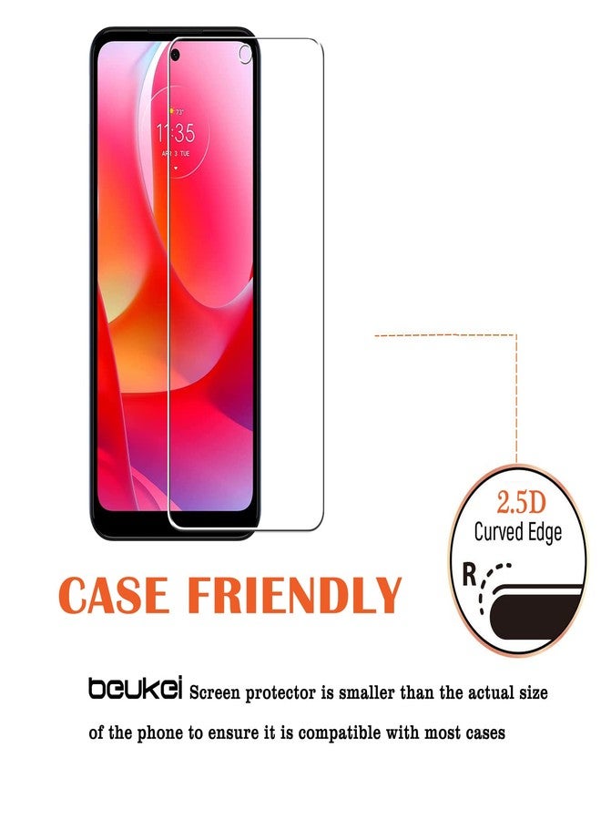 beukei (3 Pack) Compatible for Moto G Power 2022 Screen Protector Tempered Glass, (6.5 inch) Touch Sensitive,Case Friendly, 9H Hardness - Image 4