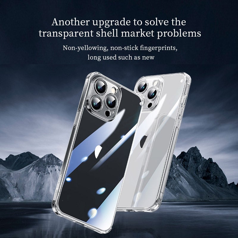 HuHa Protective Cover For iPhone 16 SULADA TPU Frame Tempered Glass Transparent Phone Case(Black) - Image 2