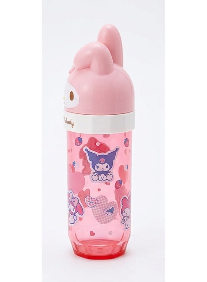 Daiso Sanrio My Melody & Kuromi Cotton Swab Case - Portable Q-Tip Holder in Pink & Red - Image 2