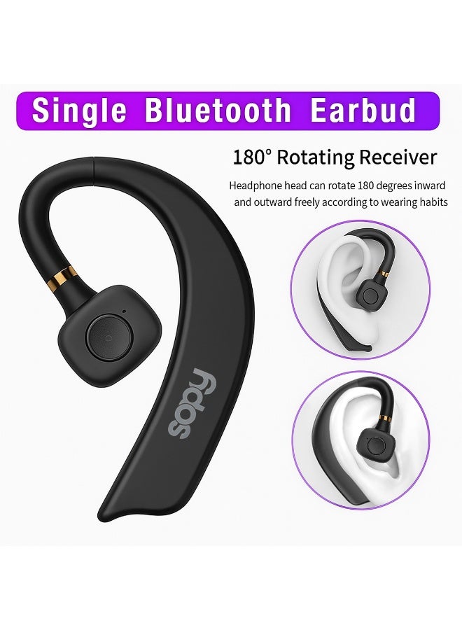 SOPY SP-304 Wireless Bluetooth Ear Hook Headset with Hi-Fi Sound Quality, Smart Noise Reduction, 200mAh Battery, 20Hrs Talk Time, 10Hrs Music, 180° Rotating Design, HD Calls, Strong Bass, Fast Charging - Image 2