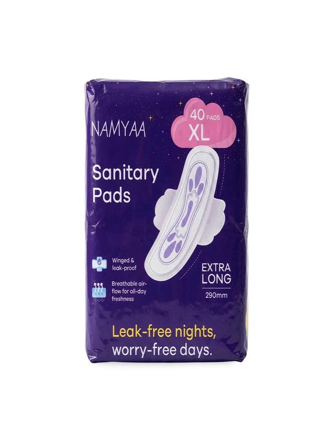 Namyaa Sanitary Pads XL 290mm – Extra Long, Ultra Thin, Winged & Leak-Proof Pads for Heavy Flow – Breathable, Rash-Free Comfort (40 Pads) - Image 1