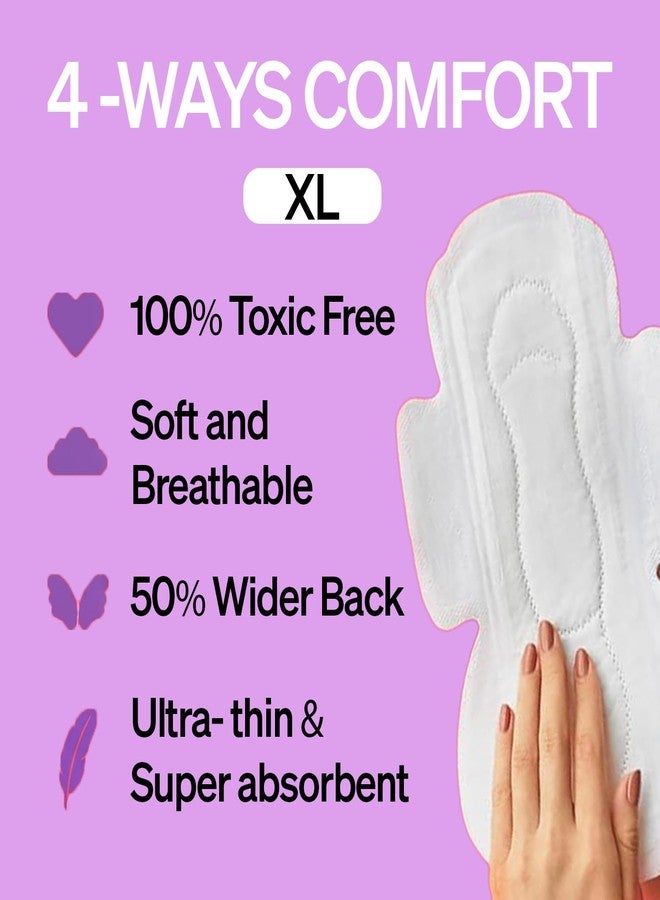 Namyaa Sanitary Pads XL 290mm – Extra Long, Ultra Thin, Winged & Leak-Proof Pads for Heavy Flow – Breathable, Rash-Free Comfort (40 Pads) - Image 5