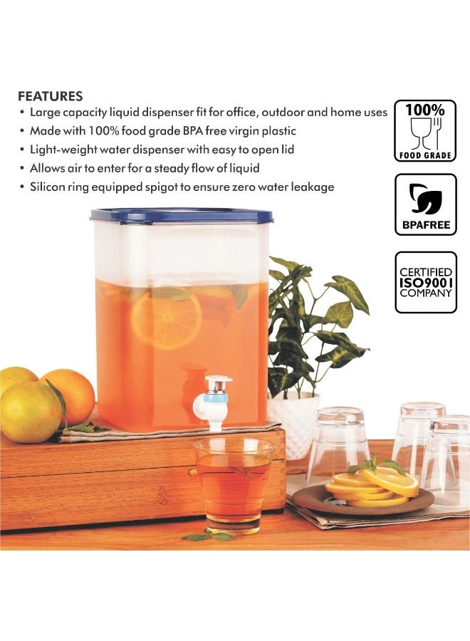 Signoraware Continental Water Dispenser Plastic 6.5 Litre, Set of 1, Blue - Image 4