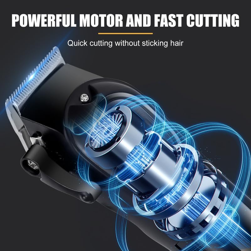 Solimpia HT-670 سلسلة صالون ماكينة حلاقة احترافية بشاشة رقمية قابلة للشحن مجموعة قص الشعر الكهربائية اللاسلكية، بطارية ليثيوم أيون 1500 مللي أمبير 300 دقيقة من وقت التشغيل - Image 5