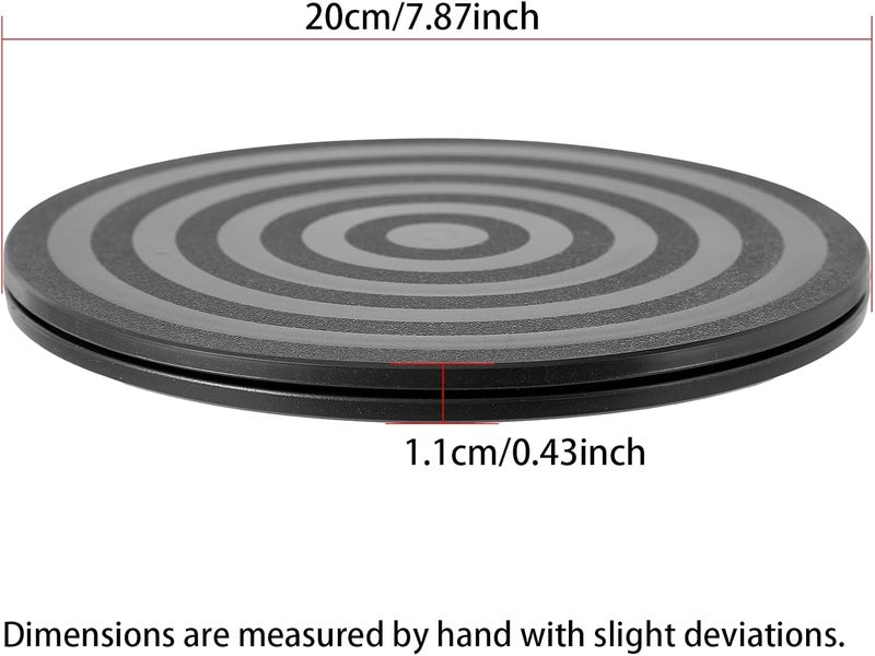 HSTECH 8 Inch Heavy Duty Rotating Swivel Stand - Lazy Susan with Steel Ball Bearings for Model Base/Rotating Plants/Crafts Stand Monitor/TV/Monitors/Potted Plants (360˚ Rotation) - Image 2