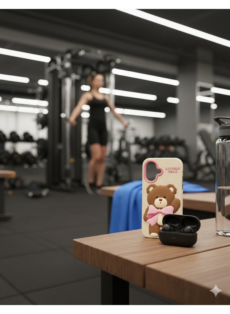 Bear Ultra-Slim Minimalist lovely  Bear Phone Case – Shockproof Protection & Non-Slip Grip for Iphone 16 - Image 4