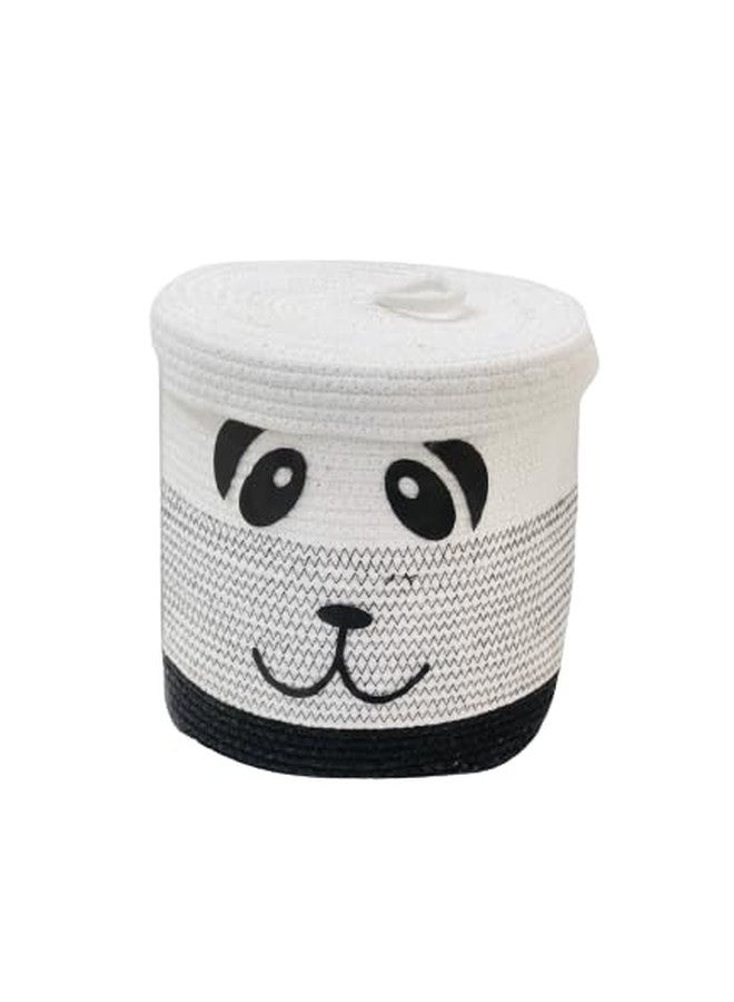 Rosslyn Kids Lid Basket with Beautiful Characters - Rope Storage Basket for Baby Diaper, Stuffed Animal Storage Bin Rope Basket for Kids Toy - Baby Laundry Baskets with lid - Dog - Image 1