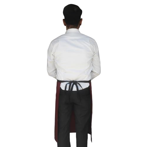 Switchon Polyester Waist Multipurpose Free Size unisex Apron - Proudly Made in India (Maroon_Black) - Image 4