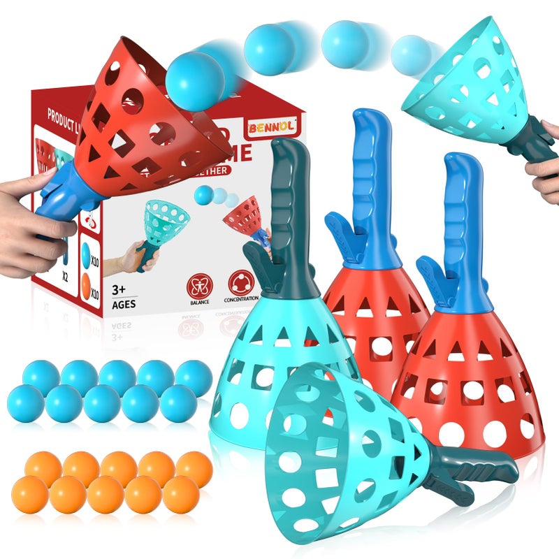 Bennol Outdoor Game Toys for Kids Boys with 20 Balls Pop Pass Catch Ball Game Outside Toys Gifts for 3 4 5 6 7 8 Year Old Teens Outside Outdoor Play Gifts for Kids Boys Ages 35 48 - Image 2