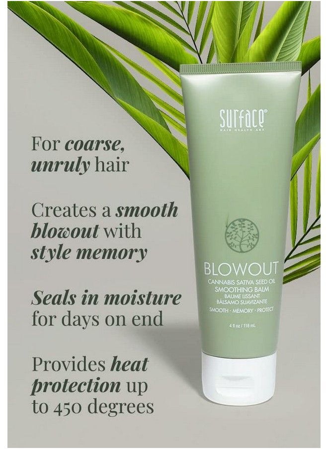 Surface Hair Blowout Smoothing Balm For Styling 4 Oz With Babassu Oil And Maracuja Oil Premium Smoothing Balm For Women Men  - Image 3