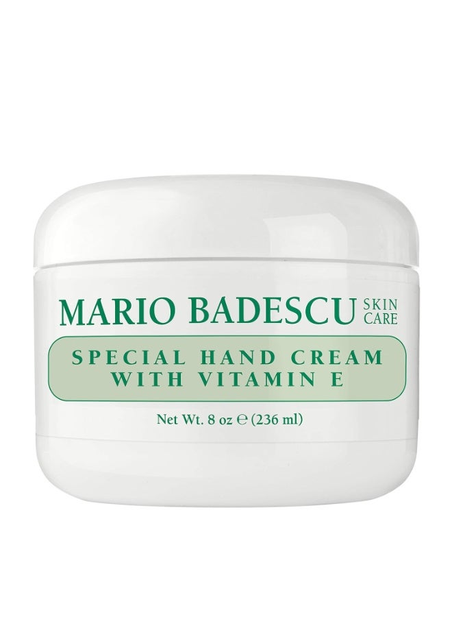 MARIO BADESCU Mario Badescu Hand Cream With Vitamin E for Dry Cracked Hands, Moisturizing, Light and Fast-Absorbing, Ideal for All Skin Types Style: Special 8 Oz
