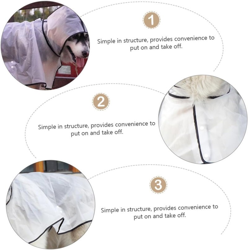معطف مقاوم للماء للكلاب من نوع Beavorty Dog Raincoat، مناسب للسلالات الكبيرة – معطف واقي من المطر للحيوانات الأليفة، مقاس 8 للكلاب من نوع Northern وGolden Retriever - Image 3