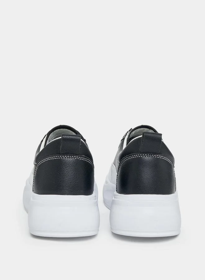Styli Platform Heel Lace-Up Skater Shoes