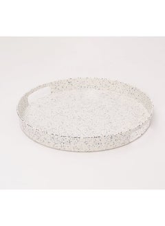Bright Designs Melamine Round Tray Set of 1
  (D 38cm) Creamy with black 