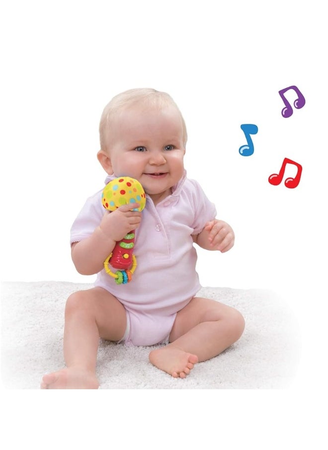 KiddoLab Baby Microphone Toy. My First Kids Microphone with Sounds and Teethers / Rattle. Battery Operated Toy Microphone for Toddlers and Babies 3-36 Months  - Image 4