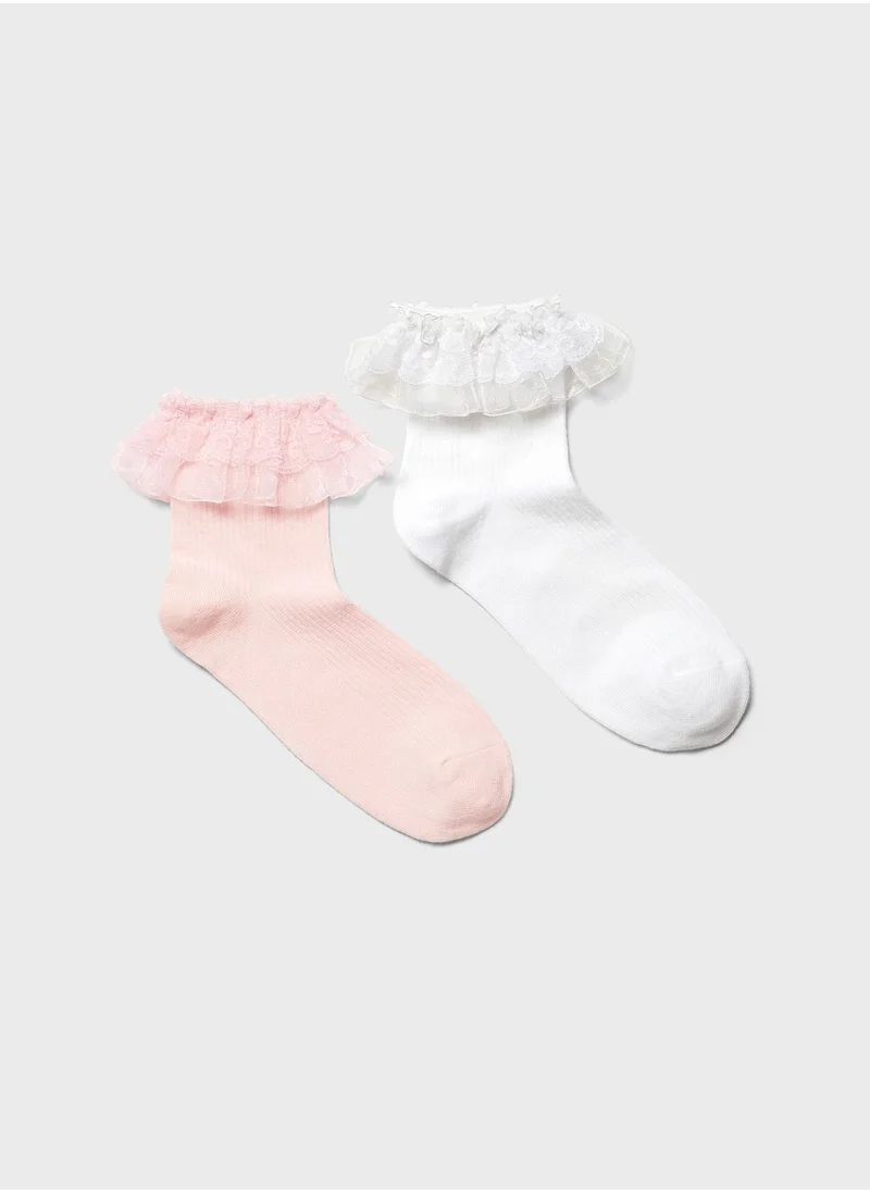 مونكي 2 Pack Frill Socks