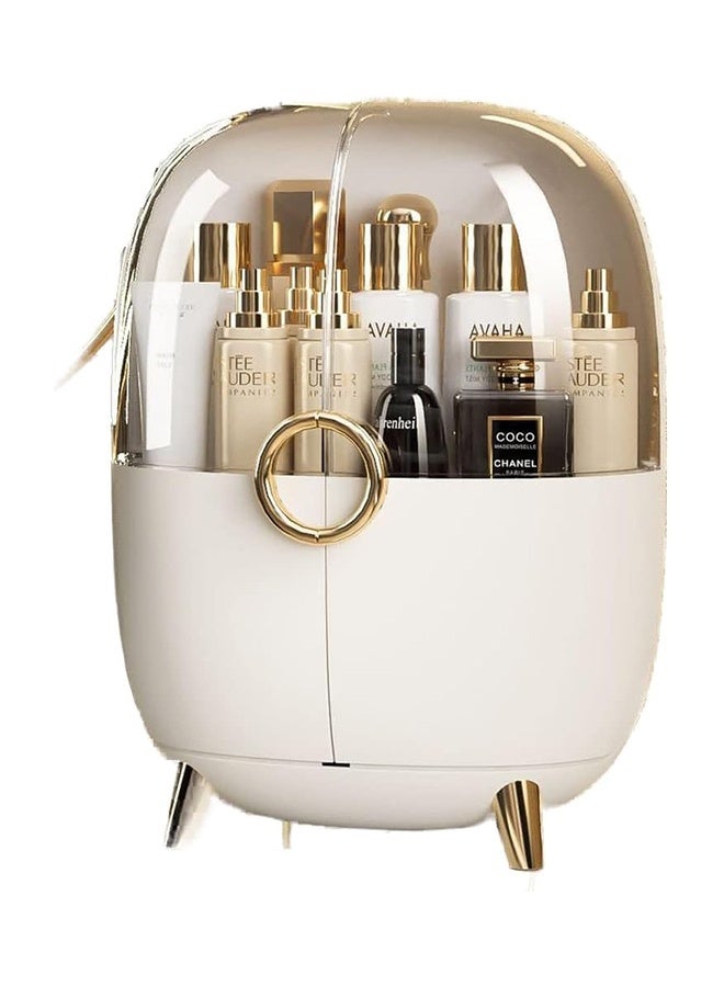 JCB CHIC Makeup Organizer, Cosmetics Organizer Display Case with Drawer and Lid Waterproof and Dustproof , Large Capacity SkinCare Organizers for Bathroom Countertop,Bedroom Vanity Desk - Image 1