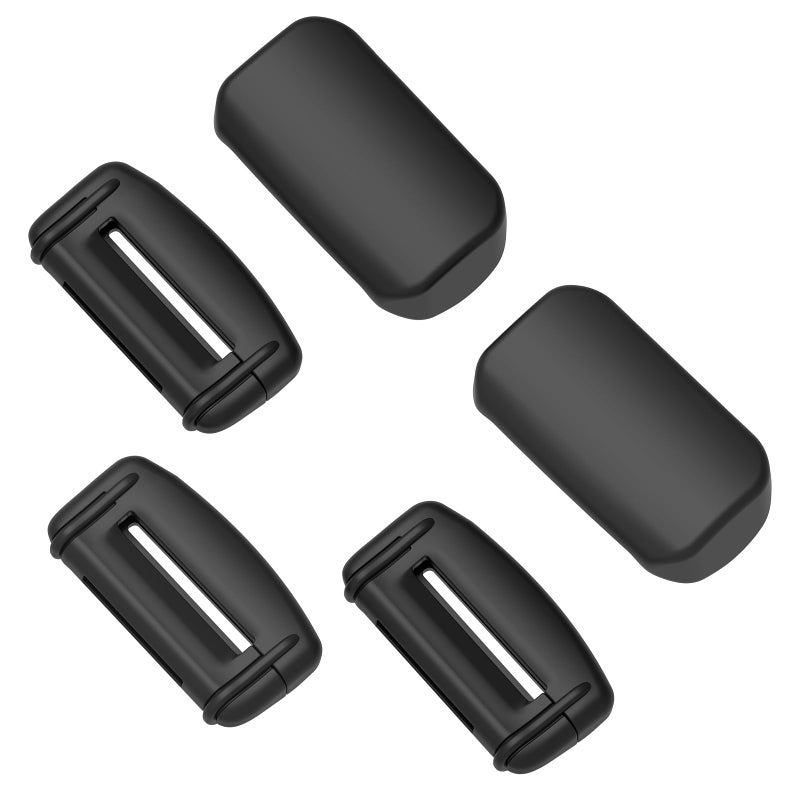 YONZEE 5Pack Silicone Seat Belt Buckle Covers AntiScratch Noise Reduction Buckle Protection Universal Fit for Cars SUVs Trucks Black