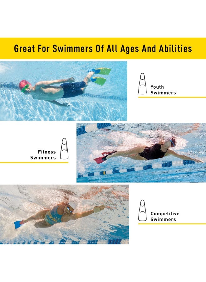 FINIS Long Floating Fins 3-5 Red/Black (Euro 35-37) - Image 2