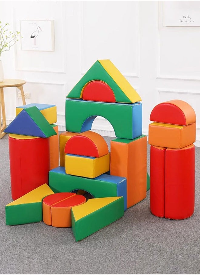 JSAITOYS - 23pcs Soft Color Toy Building Blocks For Kids Education - Image 1