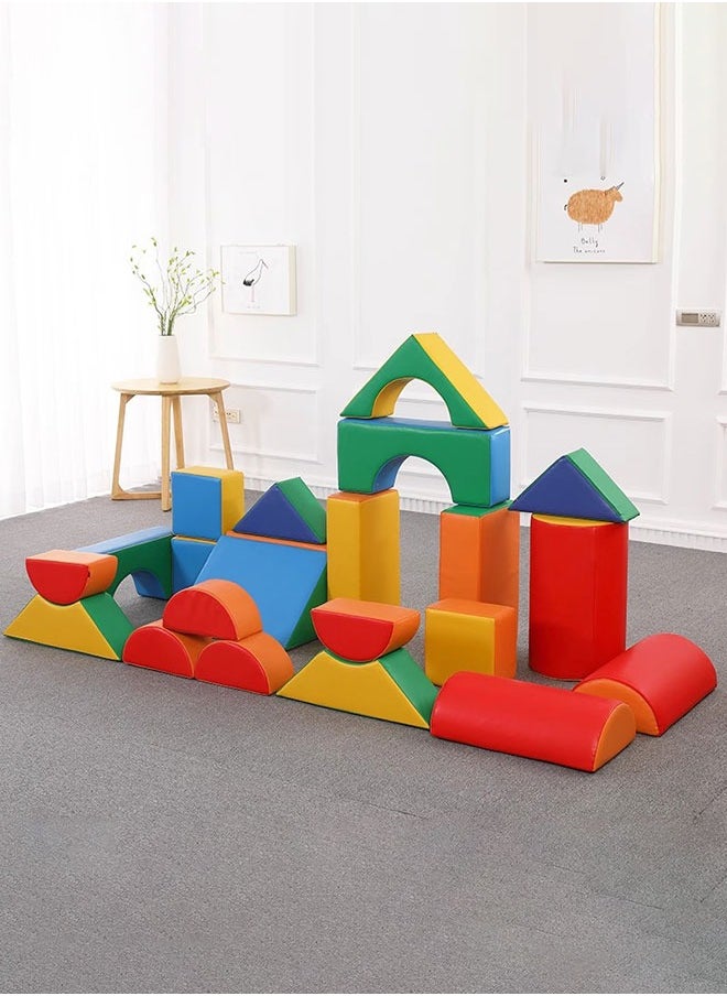 JSAITOYS - 23pcs Soft Color Toy Building Blocks For Kids Education - Image 1