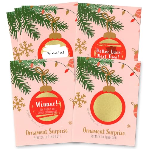 MATICAN Christmas Scratch Off Cards 40Pack Ornament Surprise Xmas Party ScratchOff Tickets for Holiday Games Secret Santa Stocking Stuffers 35 x 47 Inches - Image 1