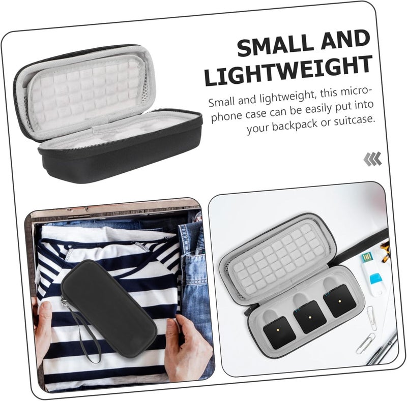 DOITOOL Microphone Case Bag Shockproof Mic Protective Container Compatible Go Ii Lightweight Easy to Carry Zip Closure for Safe Storage - Image 4