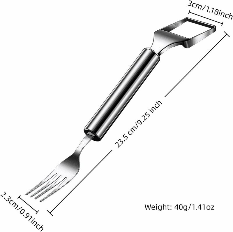 BUBBLE-FLY 2-in-1 Stainless Steel Watermelon Slicer & Fork | Easy Cut, Serve, Enjoy | Kitchen & Camping Must-Have Tool for Fruit Salad, Parties, BBQ | Dishwasher Safe & Rust-Proof - Image 3
